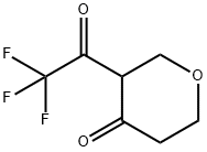 3-(2,2,2-三氟乙酰基)-3,4-二氢-2H-吡喃-4(3H)-酮 结构式