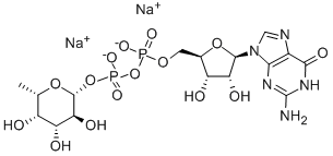 5`-二磷酸鸟嘌呤核苷-岩藻糖二钠盐 结构式