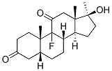 5.beta.-Androstane-3,11-dione, 9-fluoro-17.beta.-hydroxy-17-methyl- 结构式