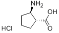 (1R,2R)-(-)-2-氨基-1-环戊烷羧酸盐酸盐 结构式