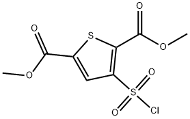 3-(氯磺酰基)噻吩-2,5-二羧酸二甲酯 结构式