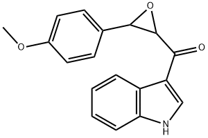 (1H-吲哚-3-基)(3-(4-甲氧基苯基)环氧乙烷-2-基)甲酮 结构式