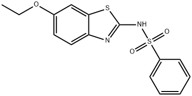 N-(6-乙氧基-2-苯并噻唑基)苯磺酰胺 结构式