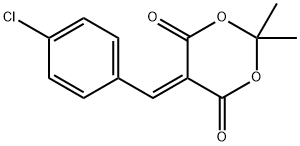 5-[(4-CHLOROPHENYL)METHYLENE]-2,2-DIMETHYL-1,3-DIOXANE-4,6-DIONE 结构式