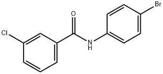 N-(4-溴苯基)-3-氯苯甲酰胺 结构式