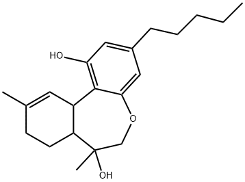 3-pentyl-6,7,7a,8,9,11a-hexahydro-1,7-dihydroxy-7,10-dimethyldibenzo(b,d)oxepin 结构式