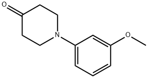 1-(3-甲氧基苯)哌啶-4-酮 结构式