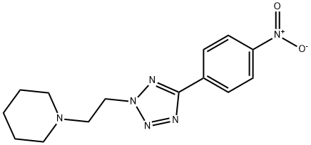 2-(2-Piperidinoethyl)-5-(4-nitrophenyl)tetrazole hydrate 结构式