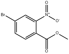 2-硝基-4-溴苯甲酸甲酯 结构式