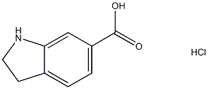 吲哚啉-6-羧酸盐酸盐 结构式