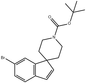 6-溴螺[茚-1,4'-哌啶]-1'-羧酸叔丁酯 结构式