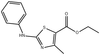 4-甲基-2-(苯基氨基)噻唑-5-羧酸乙酯 结构式
