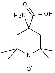 2,2,6,6-四甲基吡啶-1-氧基-4-氨基-4-羧酸 结构式