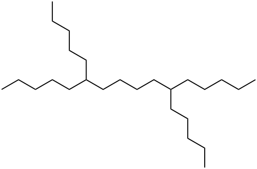 6,11-Dipentylhexadecane 结构式