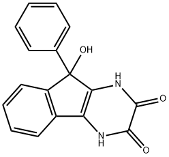 1H-Indeno[1,2-b]pyrazine-2,3-dione,  4,9-dihydro-9-hydroxy-9-phenyl- 结构式