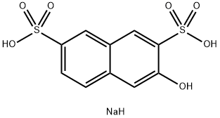 3-hydroxynaphthalene-2,7-disulphonic acid, sodium salt  结构式