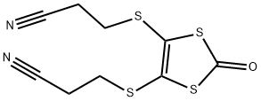 4,5-双(2-氰基乙基硫代)-1,3-二硫醇-2-酮 结构式