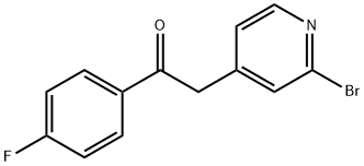 2-(2-bromopyridin-4-yl)-1-(4-fluorophenyl)ethanone 结构式