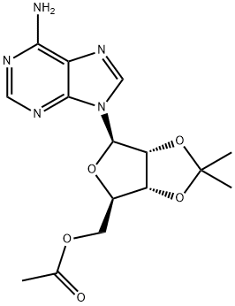 5'-O-乙酰基-2'3'-O-异亚丙基腺苷 结构式