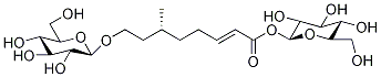 [R-(E)]-1-[8-(β-D-Glucopyranosyloxy)-2,6-diMethyl-2-octenoate] β-D-Glucopyranose 结构式