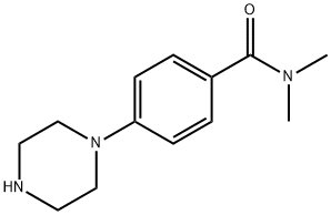 N,N-甲基-4-(1-哌嗪基)苯甲酰胺 结构式