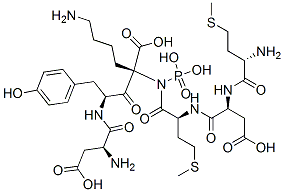 aspartyl-tyrosyl-phosphomethionyl-aspartyl-methionyl-lysine 结构式