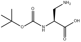 3-氨基-N-叔丁氧羰基丙氨酸 结构式