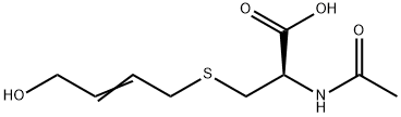 N-乙酰基-S-(4-羟基-2-丁烯-1-基)-L-半胱氨酸 结构式