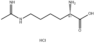 L-N6-(1-IMINOETHYL)LYSINE DIHYDROCHLORIDE 结构式