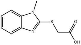 (1-甲基-1H-苯并咪唑-2-基硫)-乙酸 结构式