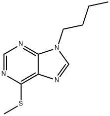 9-Butyl-6-(methylthio)-9H-purine 结构式