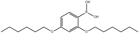 (2,4-双(己氧基)苯基)硼酸 结构式