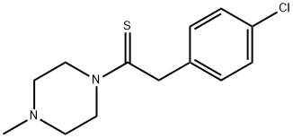 1-[2-(4-Chlorophenyl)ethanethioyl]-4-methylpiperazine 结构式