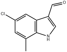 5-氯-7-甲基-吲哚-3-甲醛 结构式