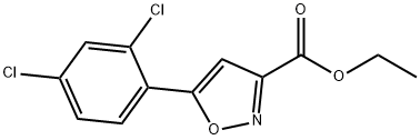 5-(2,4-二氯苯基)异恶唑-3-甲酸乙酯 结构式