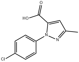 1-(4-氯苯基)-3-甲基-1H-吡唑-5-羧酸 结构式