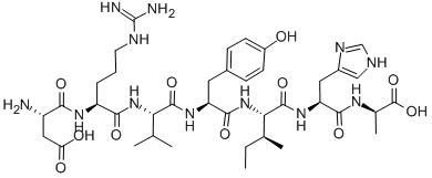 (D-ALA7)-ANGIOTENSIN I/II (1-7) 结构式