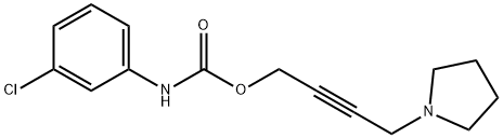 m-Chlorocarbanilic acid 4-(1-pyrrolidinyl)-2-butynyl ester 结构式