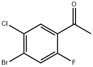 4'-Bromo-5'-chloro-2'-fluoroacetophenone 结构式