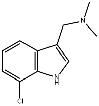 1-(7-氯-1H-吲哚-3-基)-N,N-二甲基甲胺 结构式