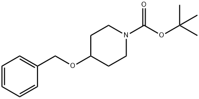 4-(苄氧基)哌啶-1-羧酸叔丁酯 结构式