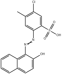 5-氯-2-[(2-羟基-1-萘基)偶氮]-4-甲基苯磺酸 结构式