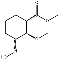 Cyclohexanecarboxylic acid, 3-(hydroxyimino)-2-methoxy-, methyl ester, (1S-cis)- (9CI) 结构式