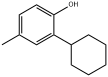 2-环已基-4-甲基苯酚 结构式