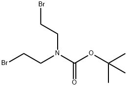 N-BOC-N,N-双(2-溴甲基)胺 结构式