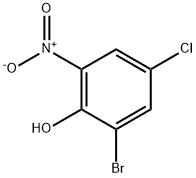 2 - 溴-4 - 氯-6 - 硝基苯酚 结构式