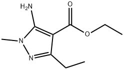 1H-Pyrazole-4-carboxylicacid,5-amino-3-ethyl-1-methyl-,ethylester(9CI) 结构式