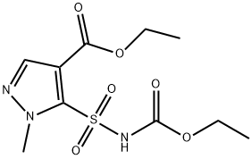 4-乙氧羰基-1-甲基-5-吡唑磺酰氨基甲酸乙酯 结构式