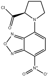 (R)-(+)-NBD-Pro-COCl [=(R)-(+)-4-Nitro-7-(2-chloroformylpyrrolidin-1-yl)-2,1,3-benzoxadiazole] [HPLC Labeling Reagent for e.e. Determination]