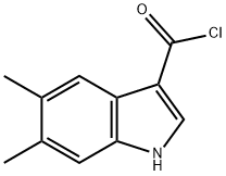 1H-Indole-3-carbonyl chloride, 5,6-dimethyl- (9CI) 结构式
